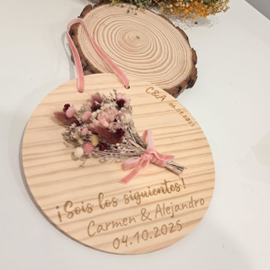 Placa pequeña flores preservadas