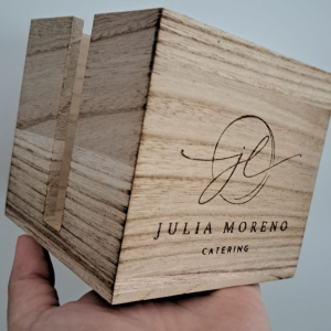 Servilletero madera grabado